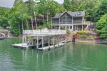Jump Right In - Front view of home from Lake Blue Ridge with Private Dock 